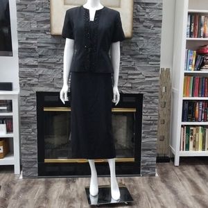 Karen Kwong dress with attached beaded jacket.
